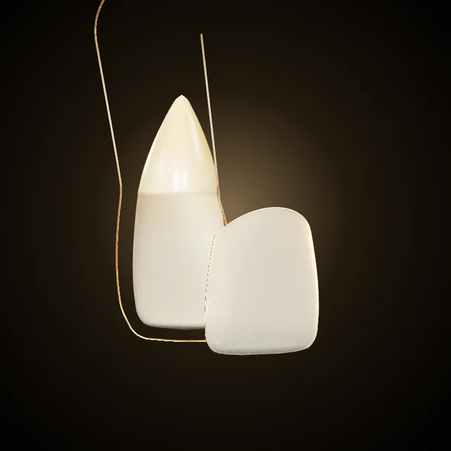 Illustrazione 3D di una faccetta dentale in ceramica – Studio Dentistico Martini, Castel del Piano (Perugia)